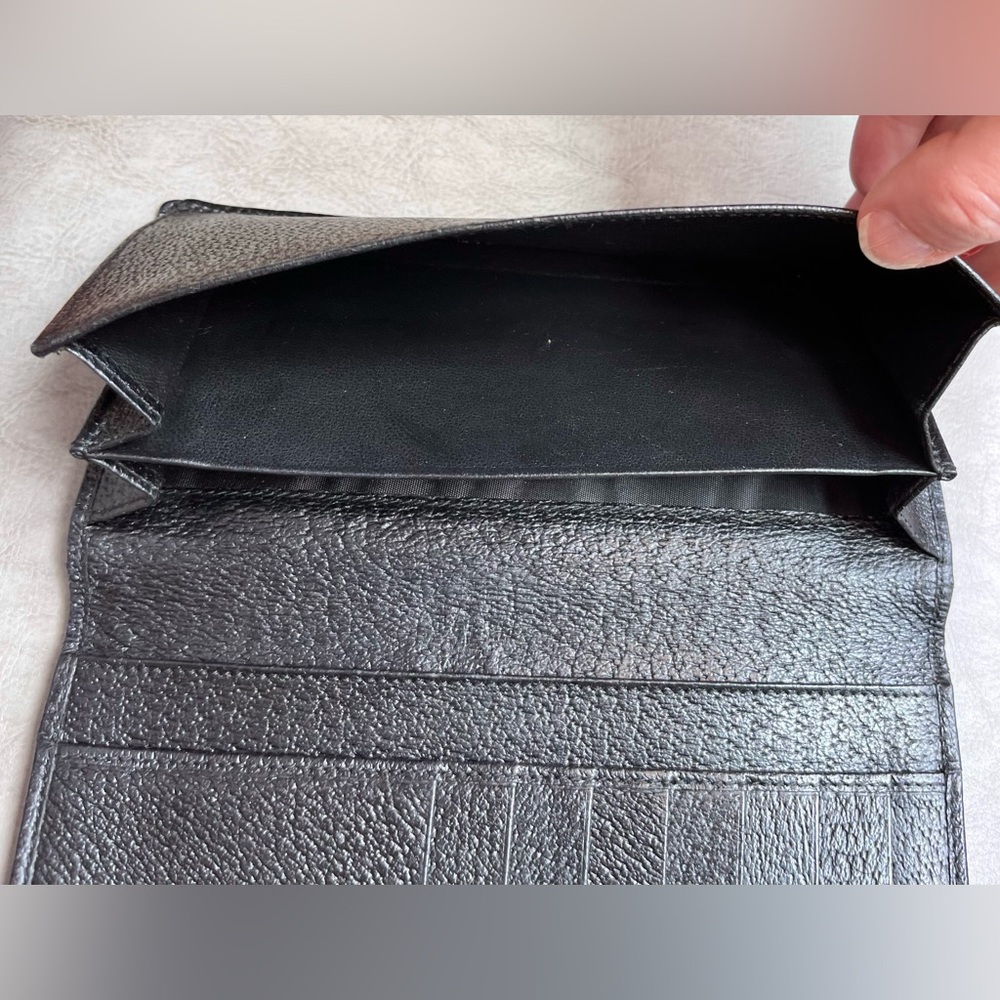 GUCCI Black Supreme Canvas and Leather Wallet - Picture 6 of 16